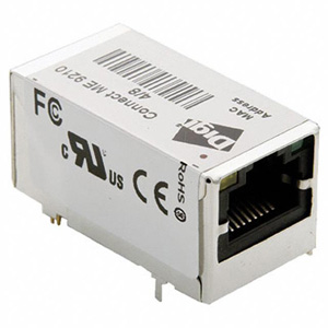 The entire 75 MHz ARM processor module is inside the RJ45-style Ethernet jack Digi-International DC-ME-Y401-JT